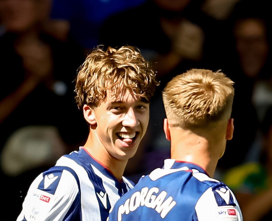 GOAL scores 1-1 West Bromwich Albion midfielder Harry Whitwell (29 scores and celebrates during the EFL Sky Bet Championship match between West Bromwich Albion and Burnley at The Hawthorns, West Bromwich, UK on 23 August 2026.