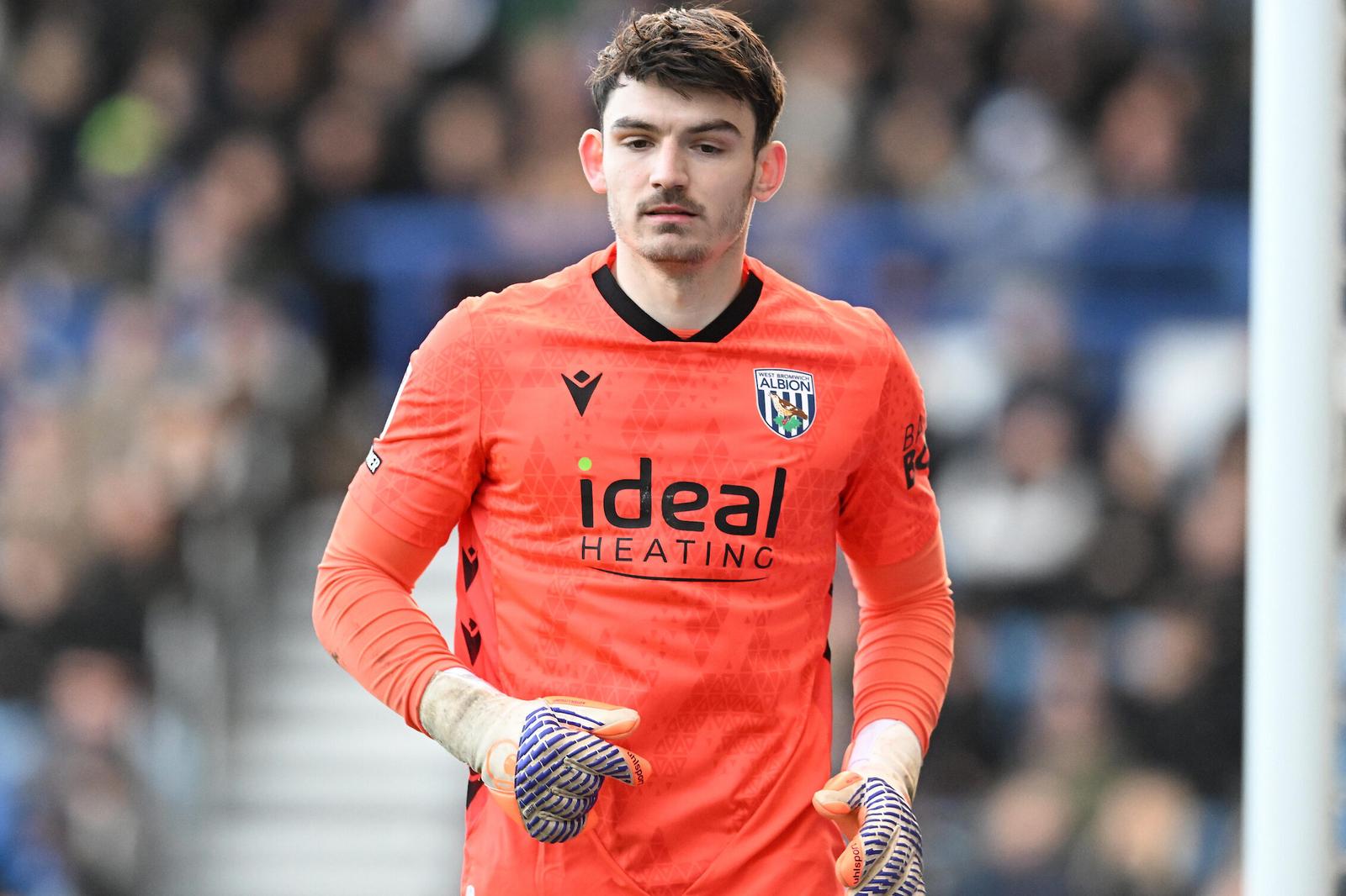 Max O’Leary (1) of West Bromwich Albion during the EFL Sky Bet Championship match between Portsmouth and West Bromwich Albion at Fratton Park, Portsmouth, UK on 31 January 2026.
