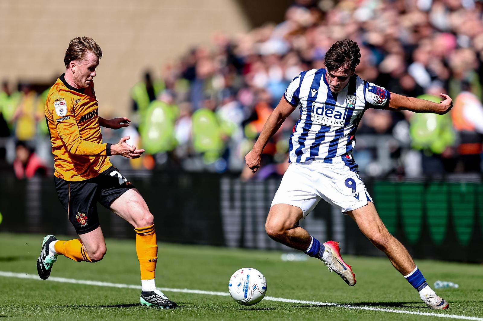 West Bromwich Albion forward Barney Stewart (9) in action during the EFL Sky Bet Championship match between Wolverhampton Wanderers and West Bromwich Albion at Molineux, Wolverhampton, UK on 20 September 2026.