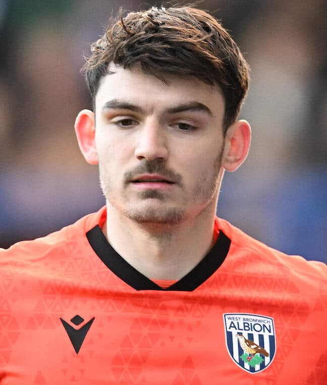 Max O’Leary (1) of West Bromwich Albion during the EFL Sky Bet Championship match between Portsmouth and West Bromwich Albion at Fratton Park, Portsmouth, UK on 31 January 2026.