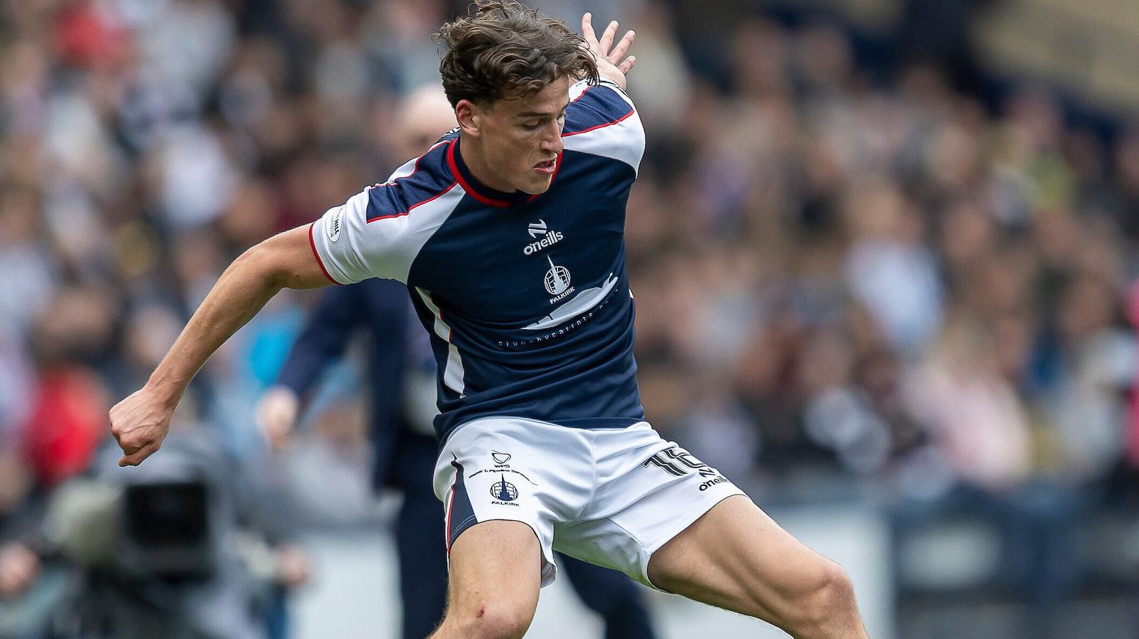 Barney Stewart of Falkirk FC during the Scottish Gas Men's Scottish Cup Semi Final, Dunfirmline Athletic vs Falkirk FC, Barclays Hampden, Glasgow. 18 April 2026
